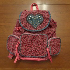 Pink Leopard Print Backpack